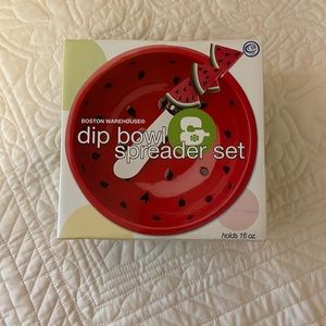 Boston Warehouse Dip Bowl & Spreader Set